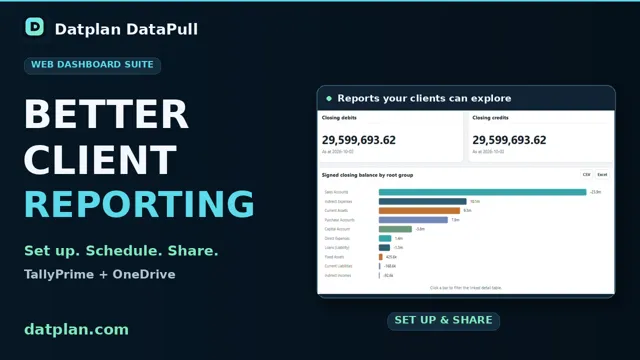 TallyPrime client dashboards · 32-second overview